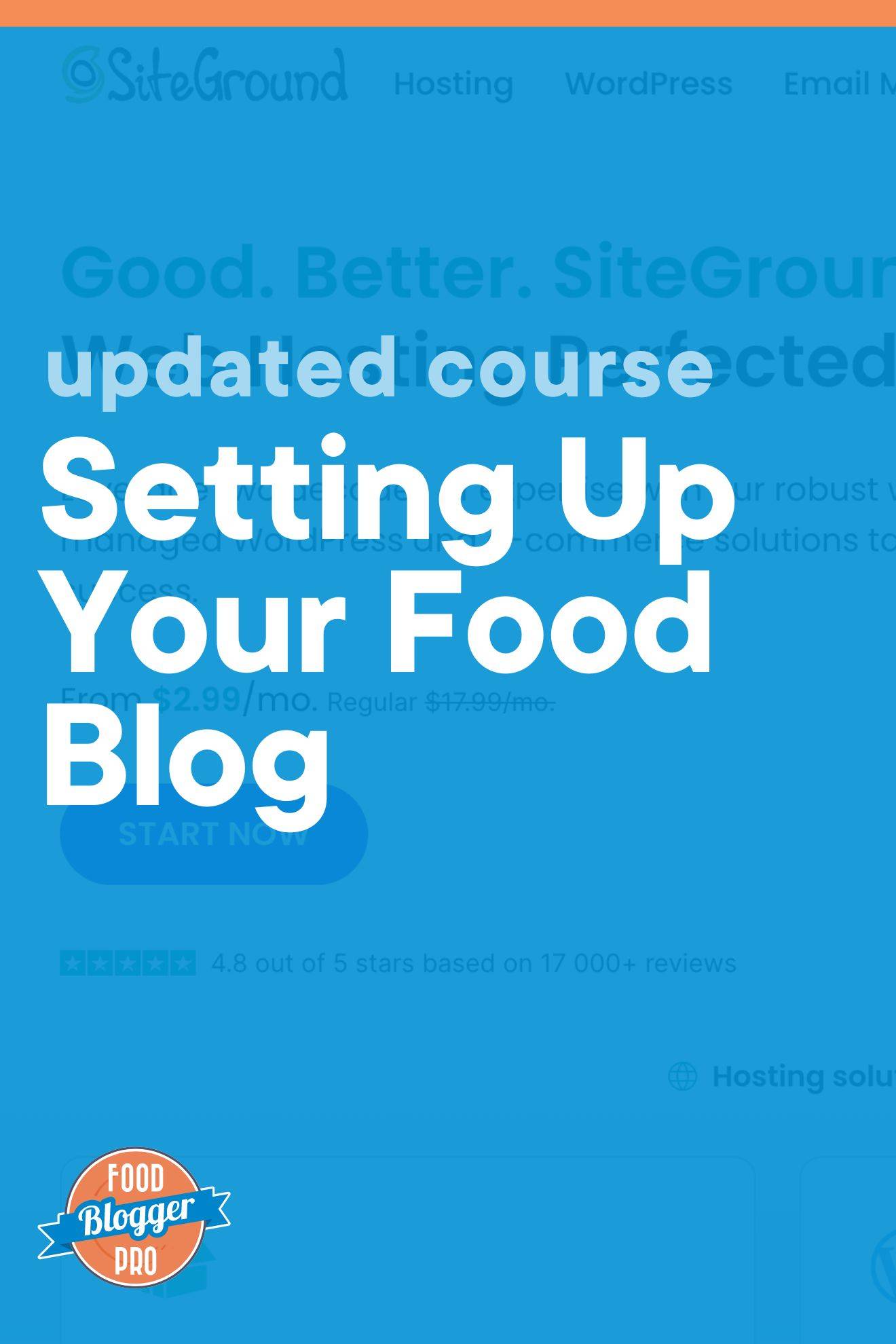 Course image for setting up your food blog