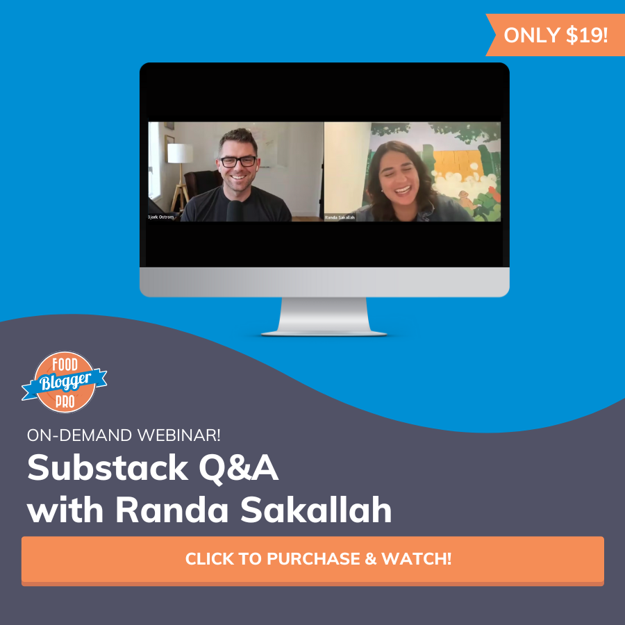 promo image for our Substack Q&A replay with Randa Sakallah